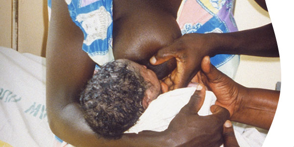 mother breastfeeding child